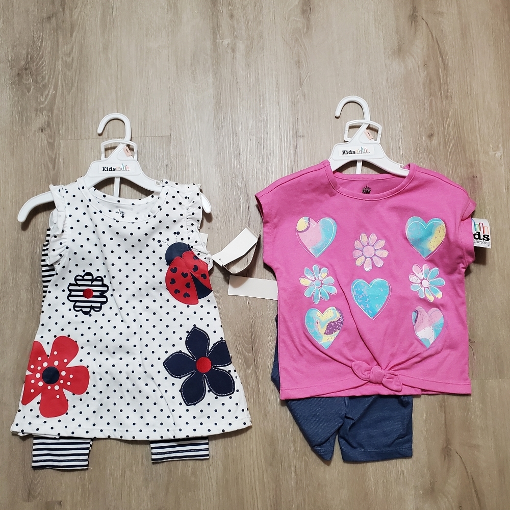 NWT- Toddler Girl Shirt and Shorts Bundle